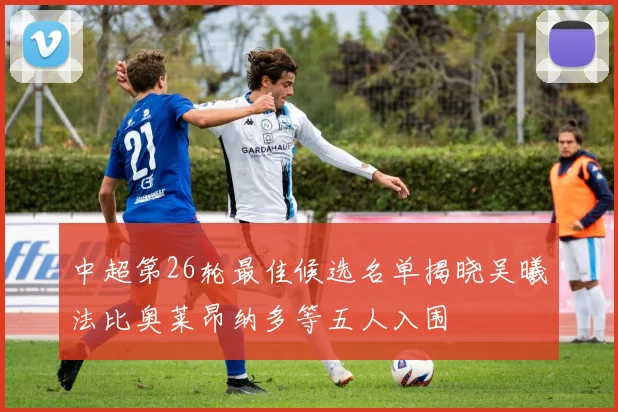 中超第26轮最佳候选名单揭晓吴曦法比奥莱昂纳多等五人入围